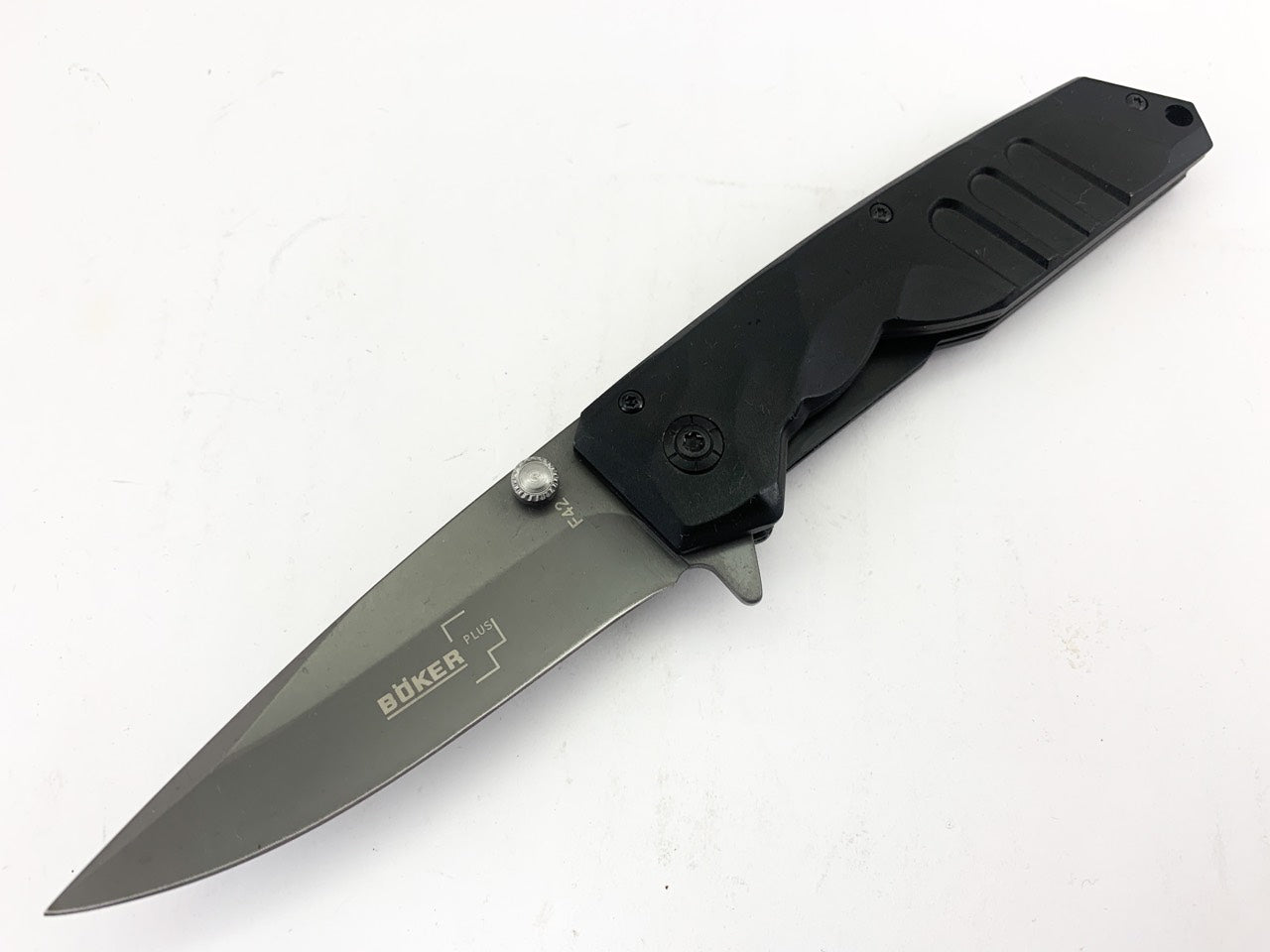 Сгъваем автоматичен нож Boker F-42 с иноксово покритие на острието