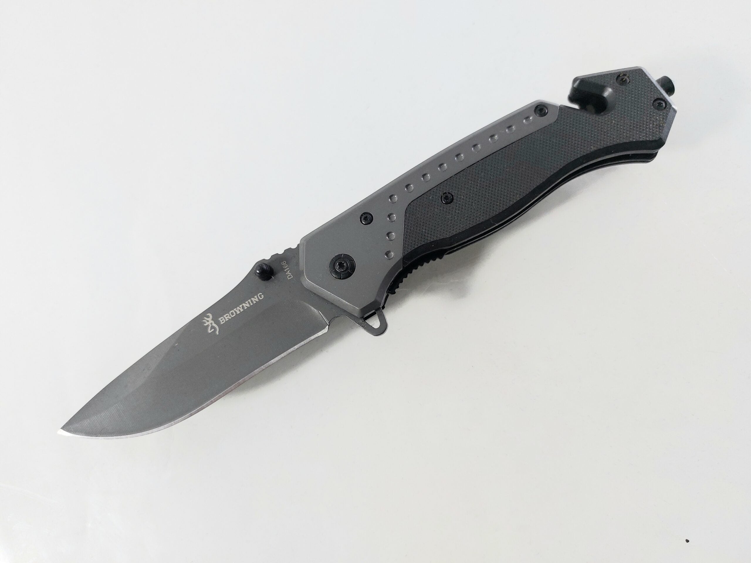 Browning DA166 - Сгъваем автоматичен нож с иноксово покритие на острието черни дръжки G10