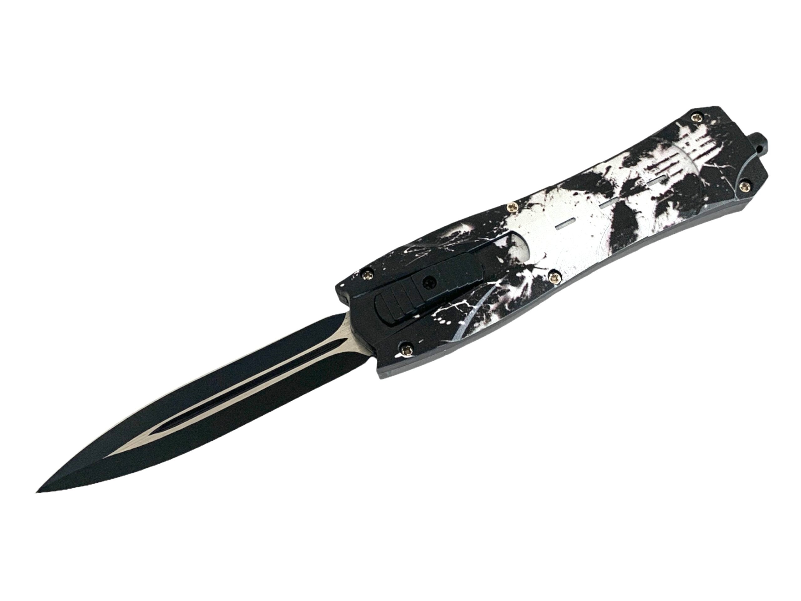 Автоматичен сгъваем нож OTF model Black Skull