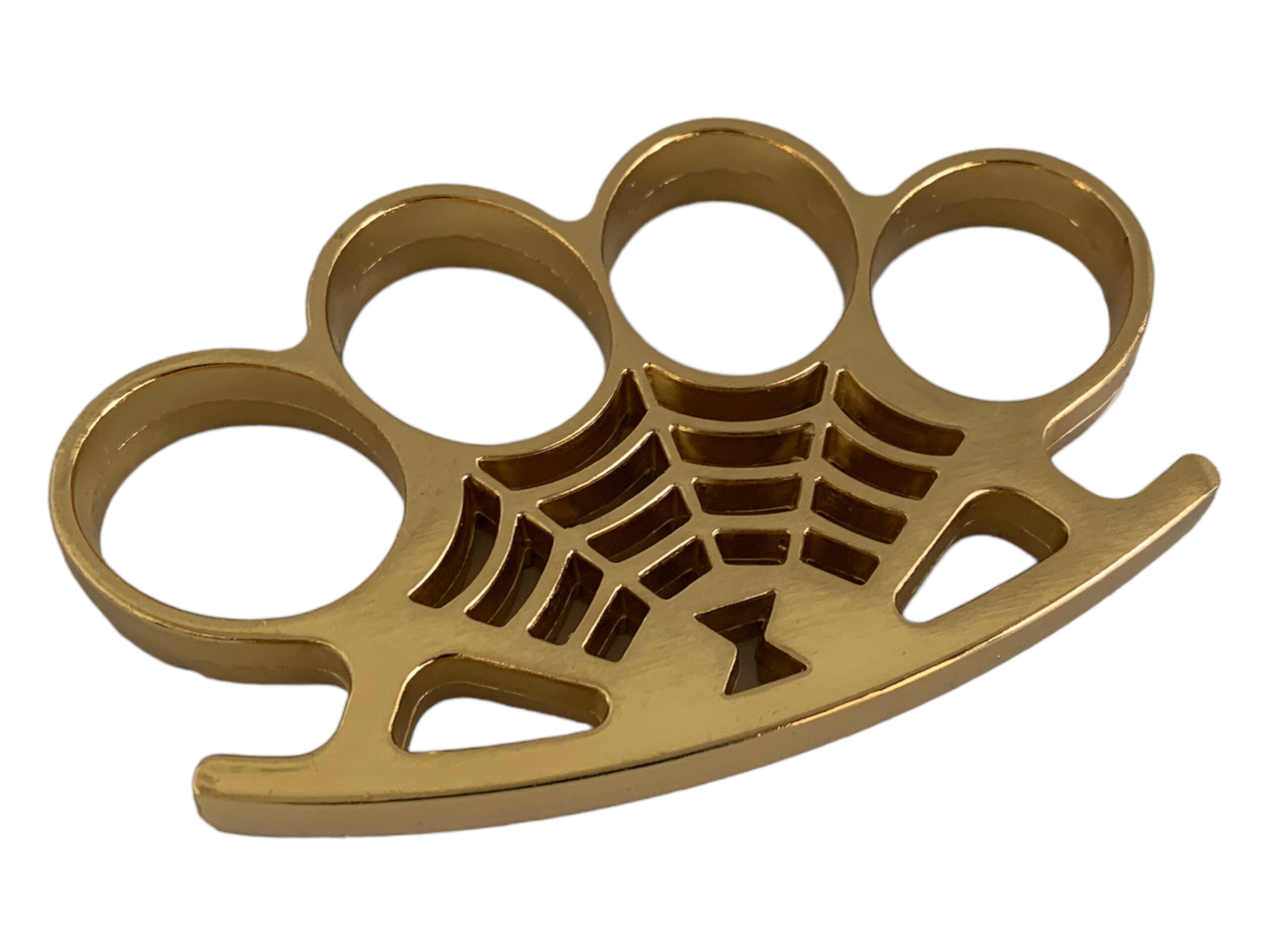 Масивен тежък метален бокс златист цвят форма на паяжина