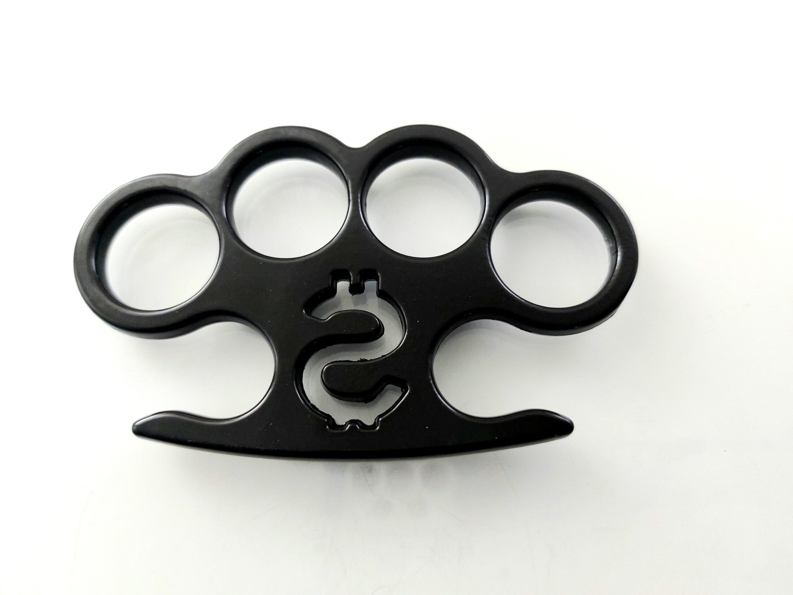 Масивен метален бокс с черно тефлово покритие за самозащита или колекция с гравиран долар