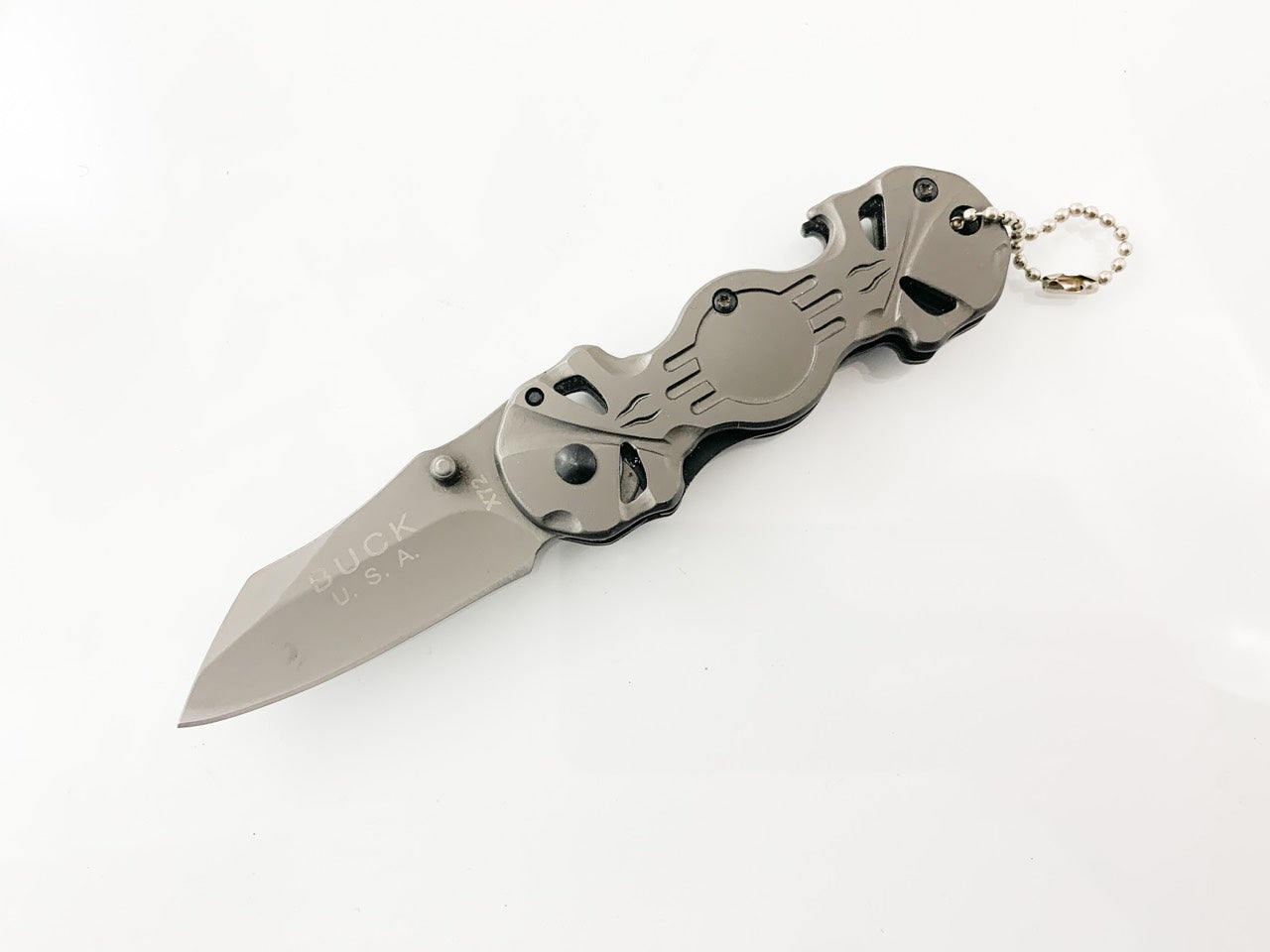 Сгъваем джобен нож метален череп Buck X72