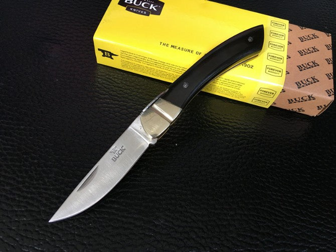 Сгъваем джобен нож Buck Xin Blade III чирени от Черен рог