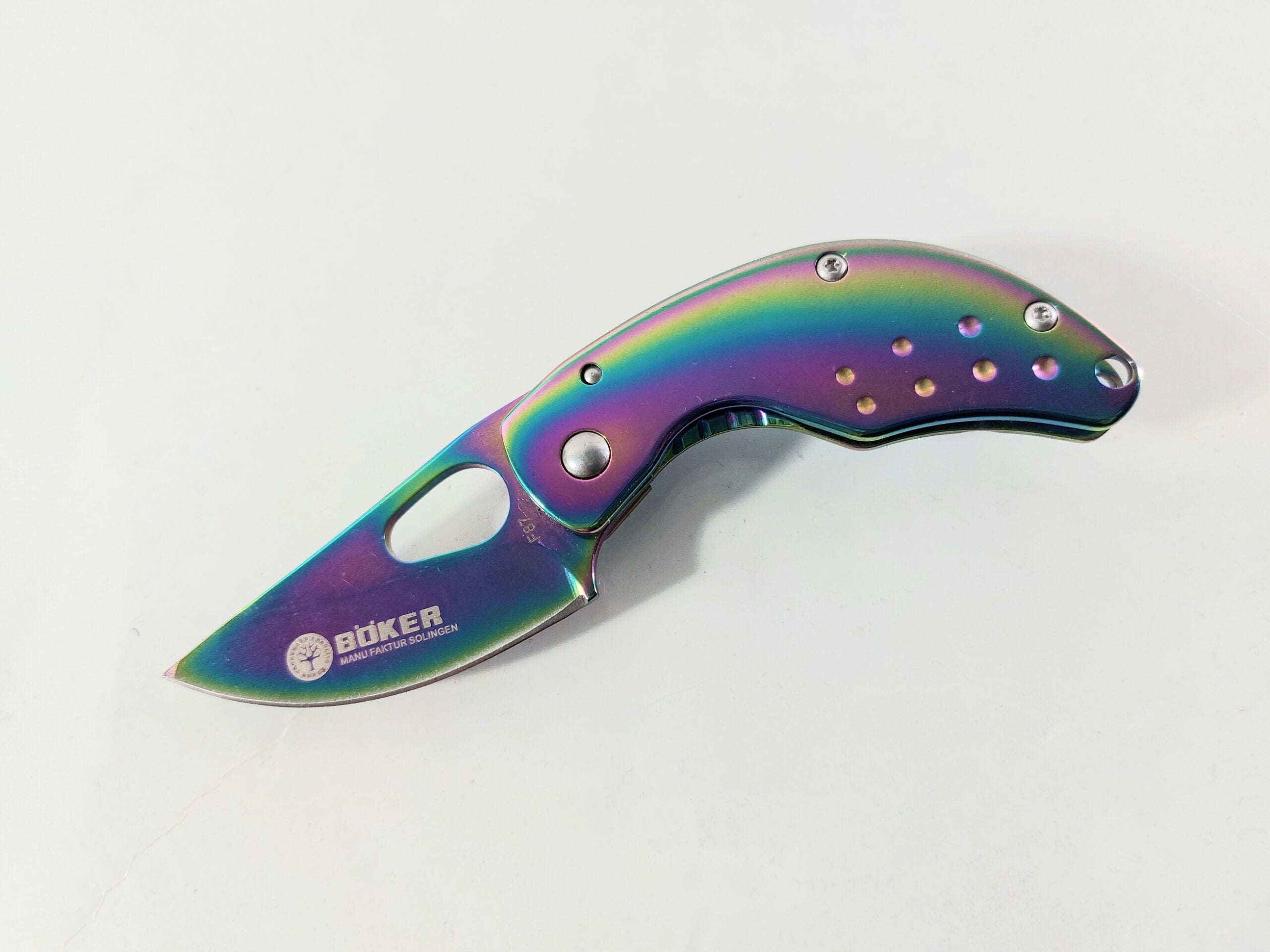 Малко сгъваемо джобно метално ножче F87 Rainbow