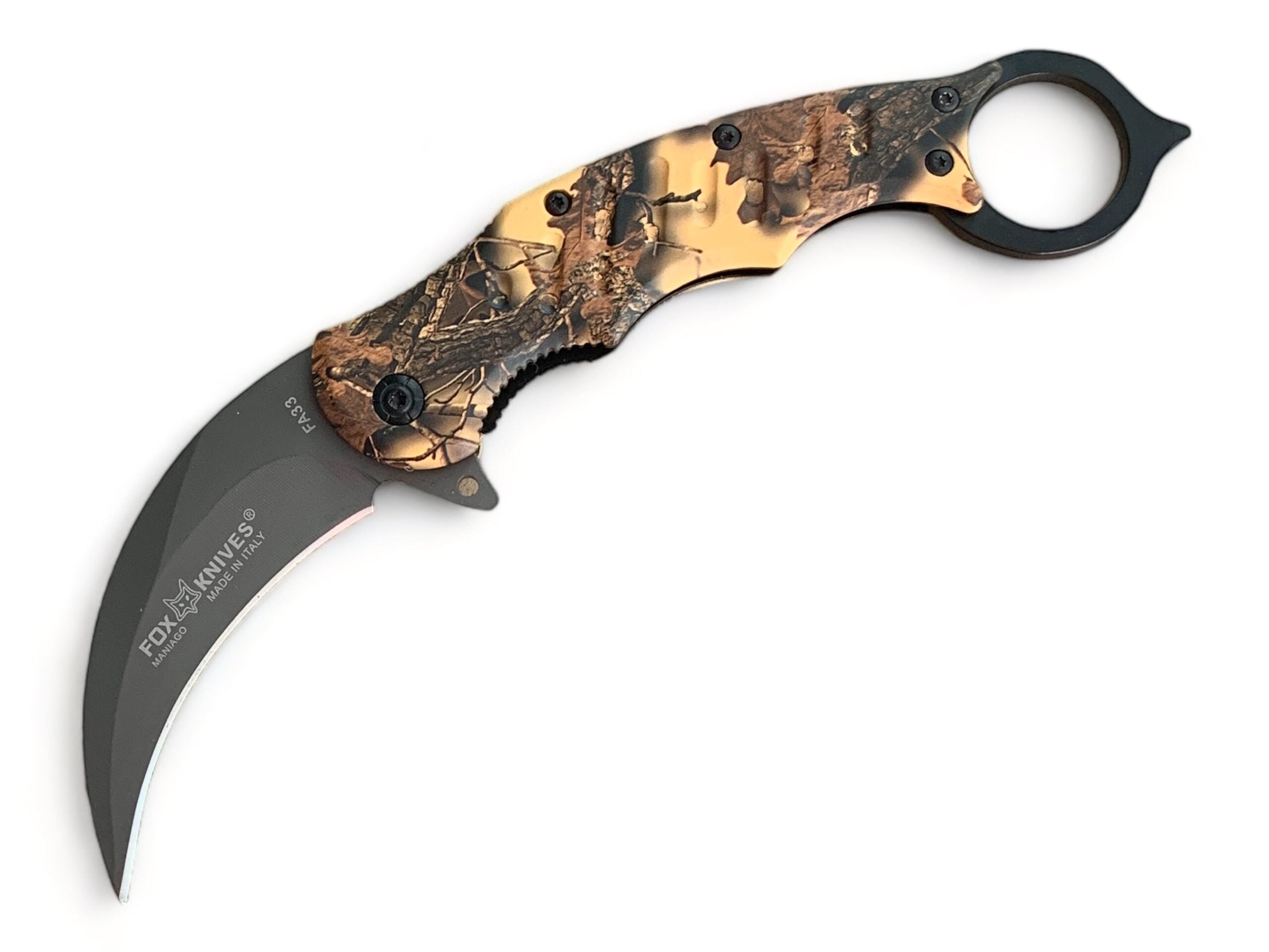 FOX KNIFE FA33 - KARAMBIT Сгъваем автоматичен нож за стилни и тактически приложения