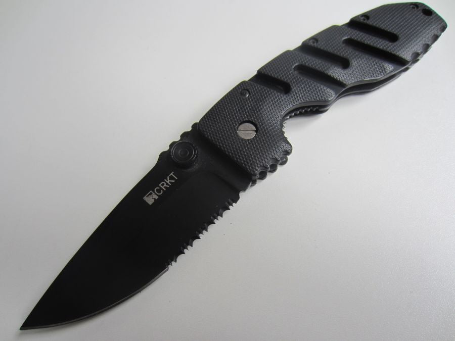 Оксидиран сгъваем нож с каучукува дръжка SierraEdge