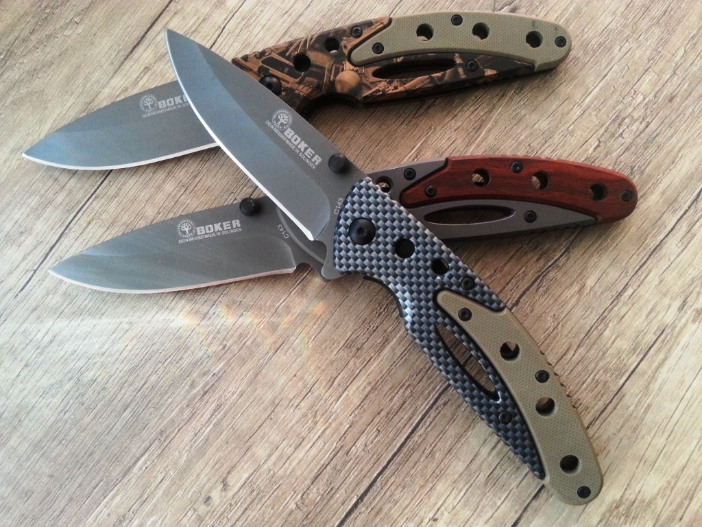 Boker solingen серия - pocket knife номер C143 - три модела - иноксово острие